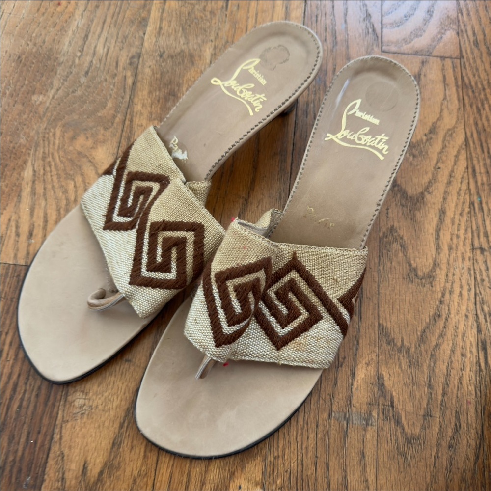 Christian Louboutin Tribal Heeled Thongs 40